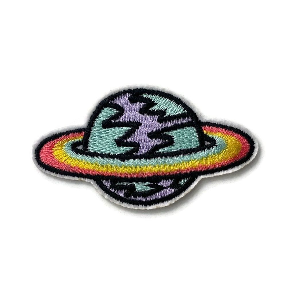 Pastel Saturn Embroidered Patch